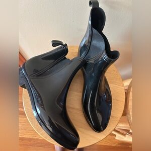 Black Glossy Ankle Boots